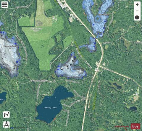 Lee Lake depth contour Map - i-Boating App - Satellite