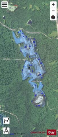 Leesome Lake depth contour Map - i-Boating App - Satellite