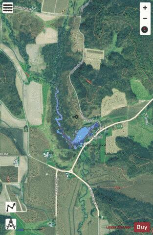 Leland Millpond depth contour Map - i-Boating App - Satellite