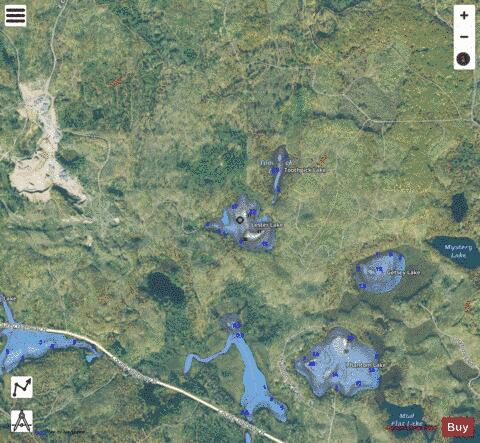 Lester Lake depth contour Map - i-Boating App - Satellite