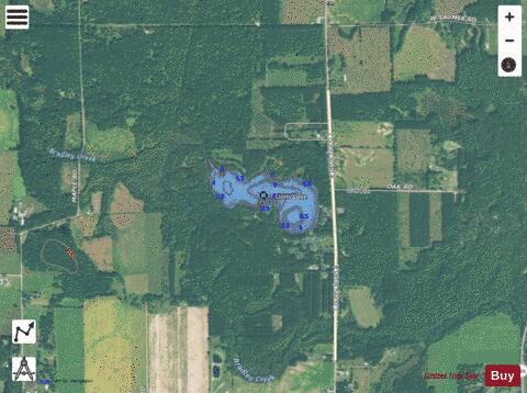 Lions Lake depth contour Map - i-Boating App - Satellite