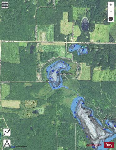 Little Devil Lake depth contour Map - i-Boating App - Satellite