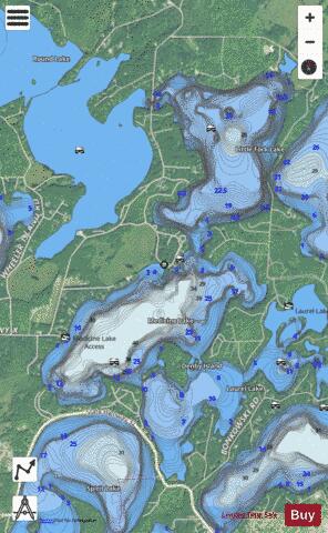 Little Fork Lake depth contour Map - i-Boating App - Satellite