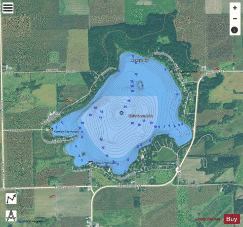 Little Green Lake depth contour Map - i-Boating App - Satellite
