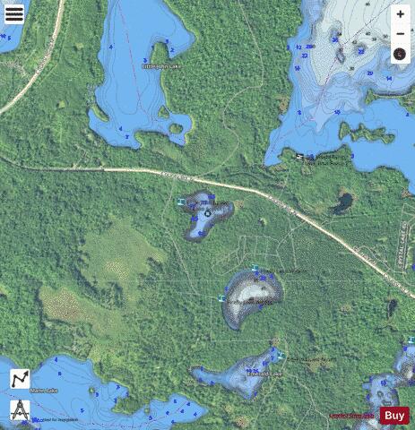 Little John Junior Lake depth contour Map - i-Boating App - Satellite