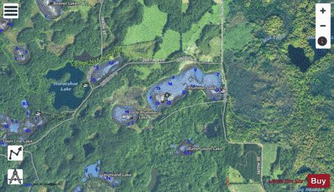 Little Plummer Lake depth contour Map - i-Boating App - Satellite