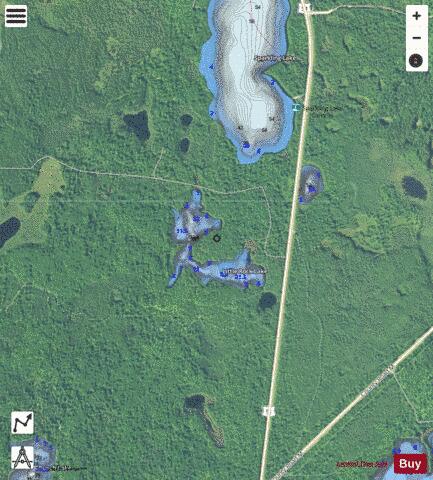 Little Rock Lake depth contour Map - i-Boating App - Satellite