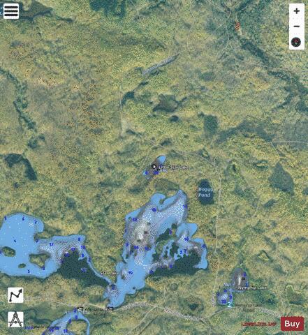 Little Star Lake A depth contour Map - i-Boating App - Satellite