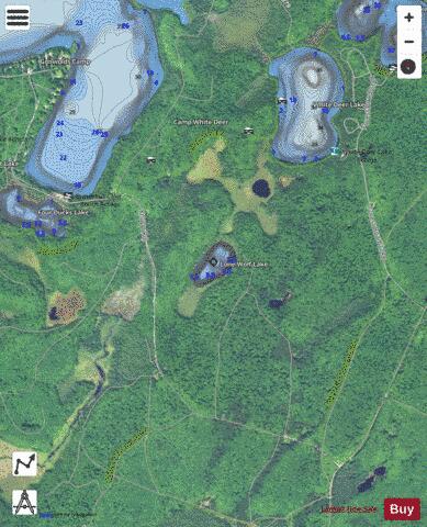 Lone Wolf Lake depth contour Map - i-Boating App - Satellite