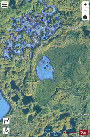 Lost Lake B depth contour Map - i-Boating App - Satellite