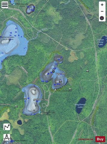 Luna Lake depth contour Map - i-Boating App - Satellite