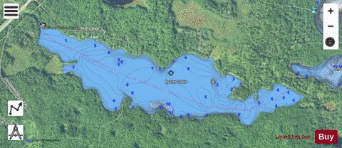 Mann Lake depth contour Map - i-Boating App - Satellite