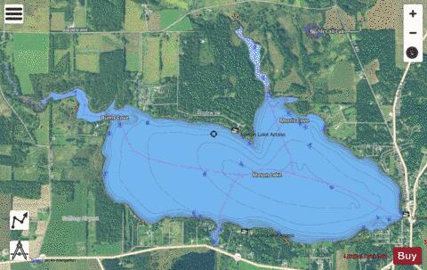 Mason Lake depth contour Map - i-Boating App - Satellite