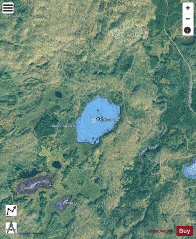 Mccloud Lake depth contour Map - i-Boating App - Satellite