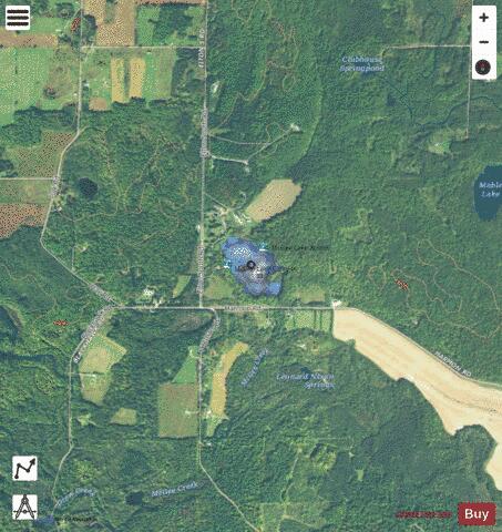 Mcgee Lake depth contour Map - i-Boating App - Satellite