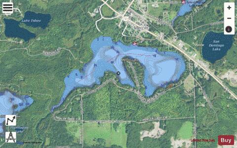 Mercer Lake depth contour Map - i-Boating App - Satellite