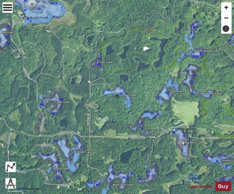 Moon Lake C depth contour Map - i-Boating App - Satellite