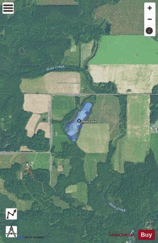Moss Lake depth contour Map - i-Boating App - Satellite