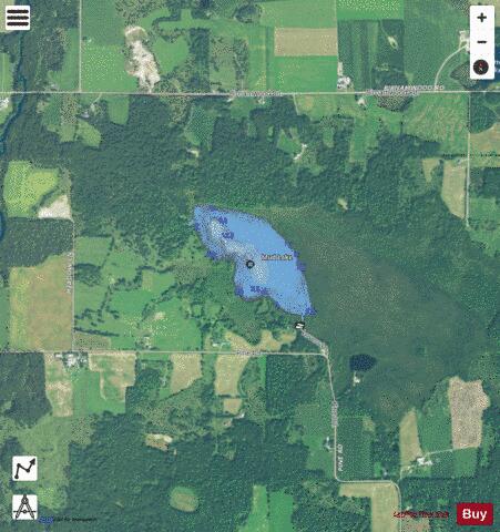 Mud Lake D depth contour Map - i-Boating App - Satellite