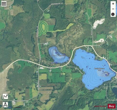 Mud Lake F depth contour Map - i-Boating App - Satellite