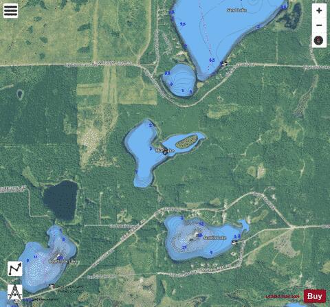 Mud Lake G depth contour Map - i-Boating App - Satellite
