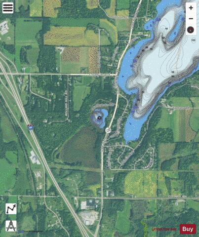 Mueller Lake depth contour Map - i-Boating App - Satellite