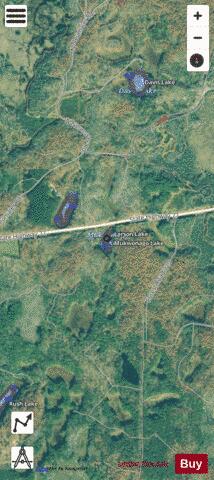 Mukwonago Lake depth contour Map - i-Boating App - Satellite