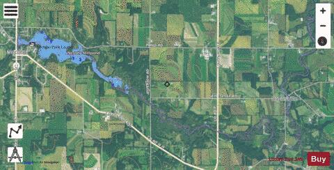 Neosho Mill Pond depth contour Map - i-Boating App - Satellite