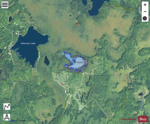 Nettie B Lake depth contour Map - i-Boating App - Satellite