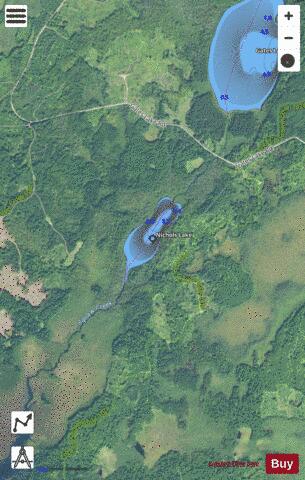 Nichols Lake depth contour Map - i-Boating App - Satellite