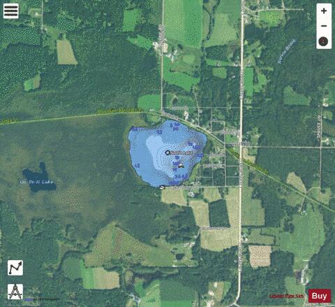 Norrie Lake depth contour Map - i-Boating App - Satellite