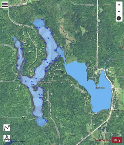 North Spirit Lake depth contour Map - i-Boating App - Satellite