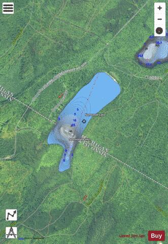 Norwood Lake depth contour Map - i-Boating App - Satellite