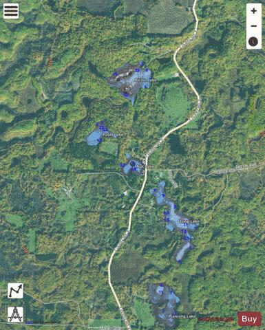 Nut Lake depth contour Map - i-Boating App - Satellite