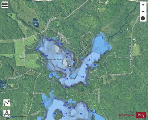 Oneida Lake depth contour Map - i-Boating App - Satellite