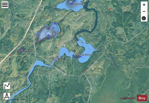 Partridge Crop Lake depth contour Map - i-Boating App - Satellite