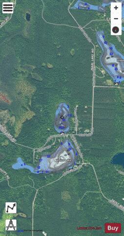 Pecor Lake depth contour Map - i-Boating App - Satellite