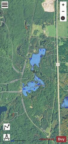 Picture Lake depth contour Map - i-Boating App - Satellite