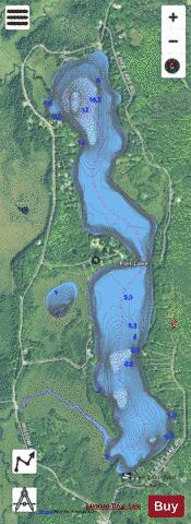 Pier Lake depth contour Map - i-Boating App - Satellite