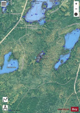 Pole Lake depth contour Map - i-Boating App - Satellite