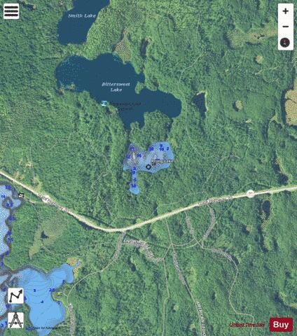 Prong Lake depth contour Map - i-Boating App - Satellite