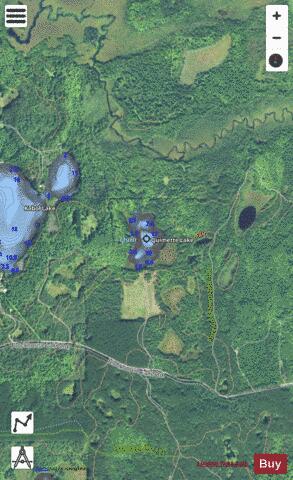 Quimette Lake depth contour Map - i-Boating App - Satellite