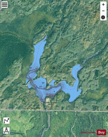 Radigan Flowage depth contour Map - i-Boating App - Satellite