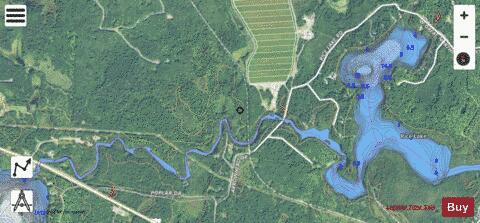 Rice Lake A depth contour Map - i-Boating App - Satellite