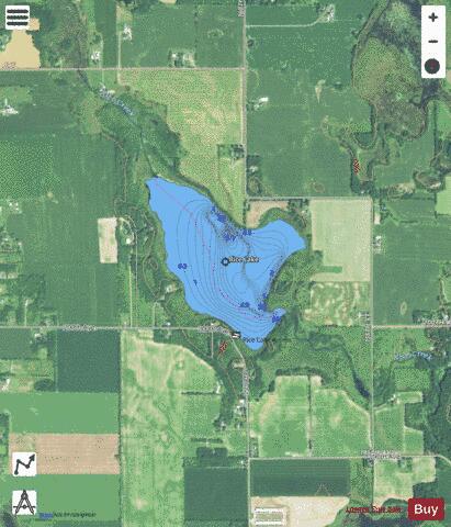 Rice Lake C depth contour Map - i-Boating App - Satellite