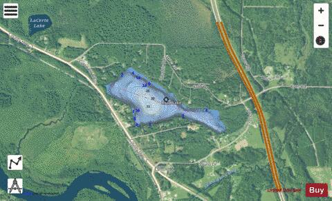 Road Lake depth contour Map - i-Boating App - Satellite