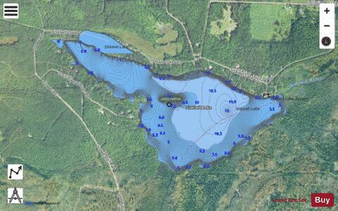 Siskiwit Lake depth contour Map - i-Boating App - Satellite