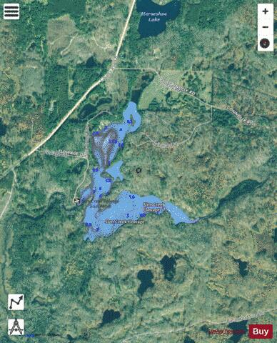 Slim Creek Flowage depth contour Map - i-Boating App - Satellite