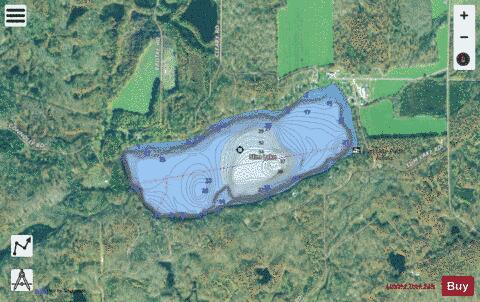 Slim Lake depth contour Map - i-Boating App - Satellite