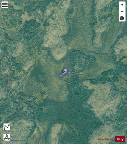 Snag Lake depth contour Map - i-Boating App - Satellite